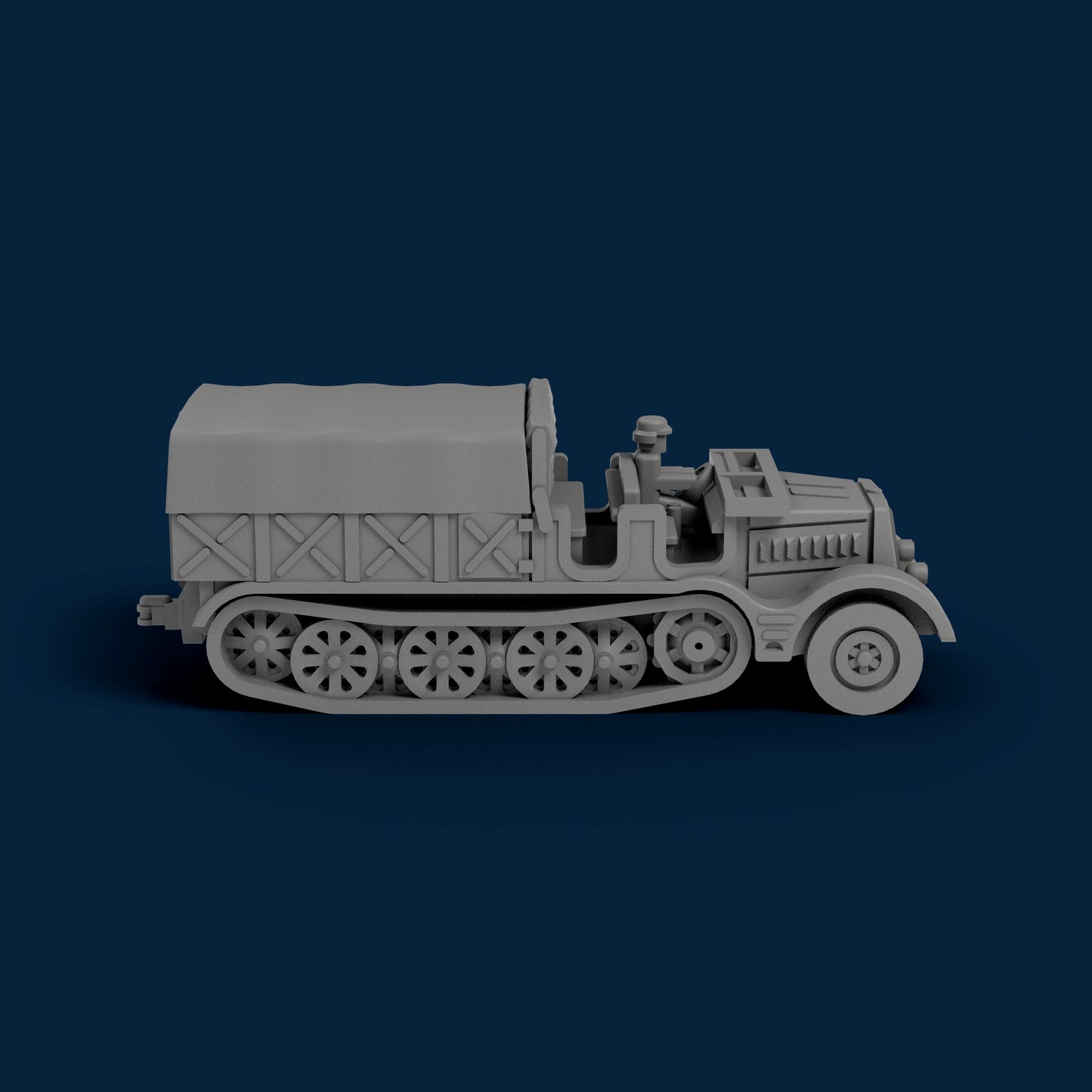 Sd.Kfz. 9 Open Front Closed Back Miniature