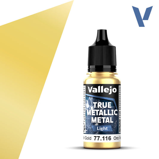 Vallejo True Metallic Metal: Greenish Gold - Light (18 ml)