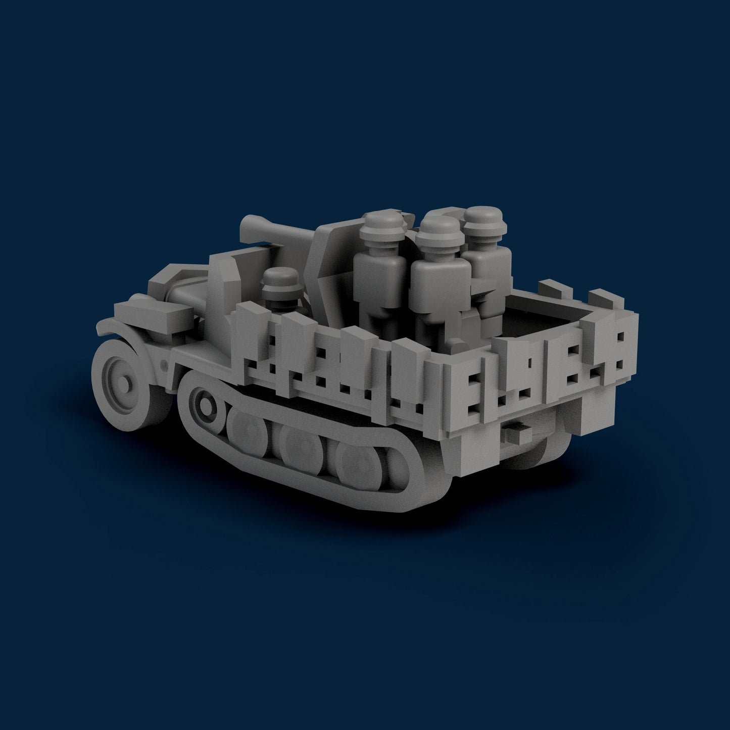 Sd.Kfz. 10 Ausf. B with Side Armor Folded Miniature