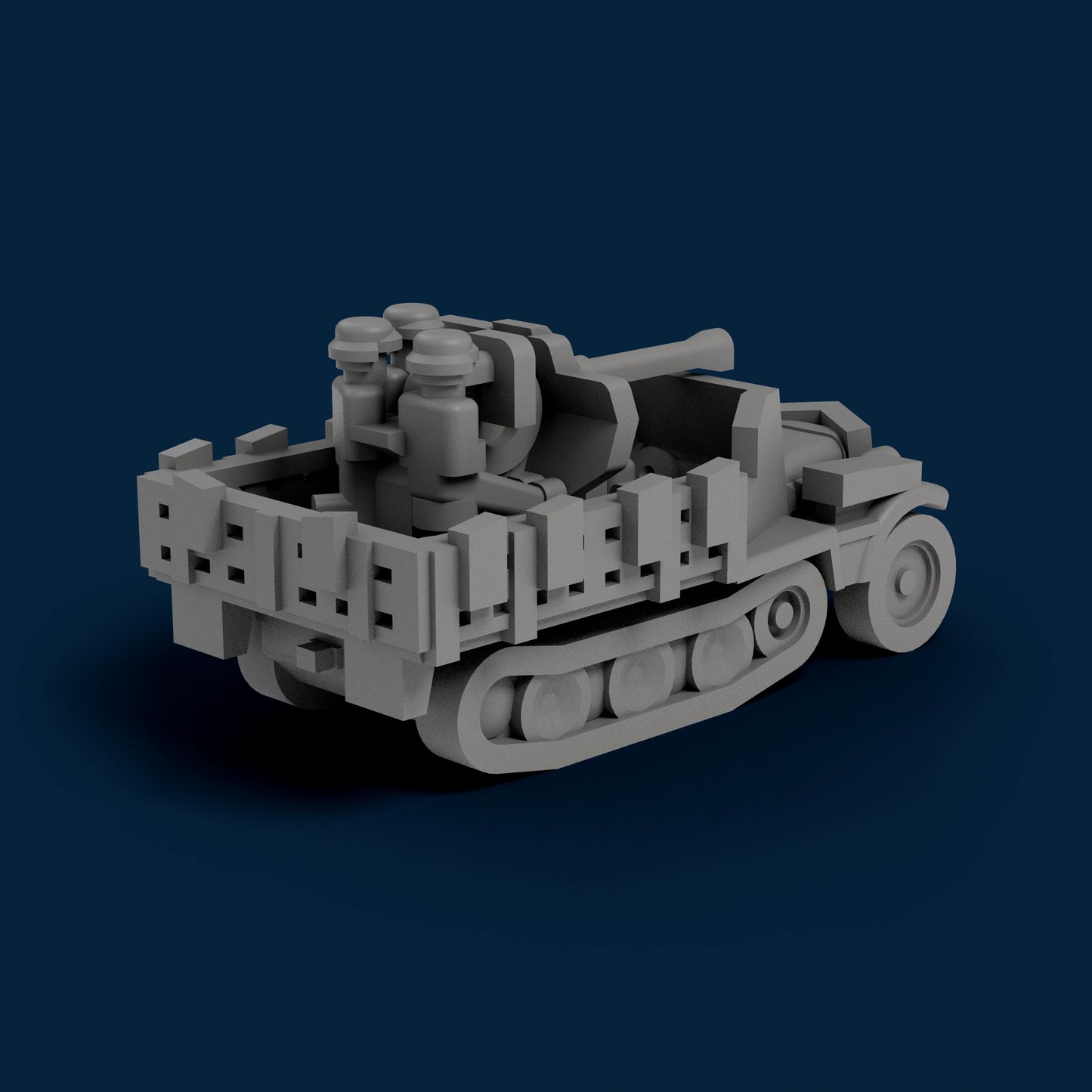 Sd.Kfz. 10 Ausf. B with Side Armor Folded Miniature