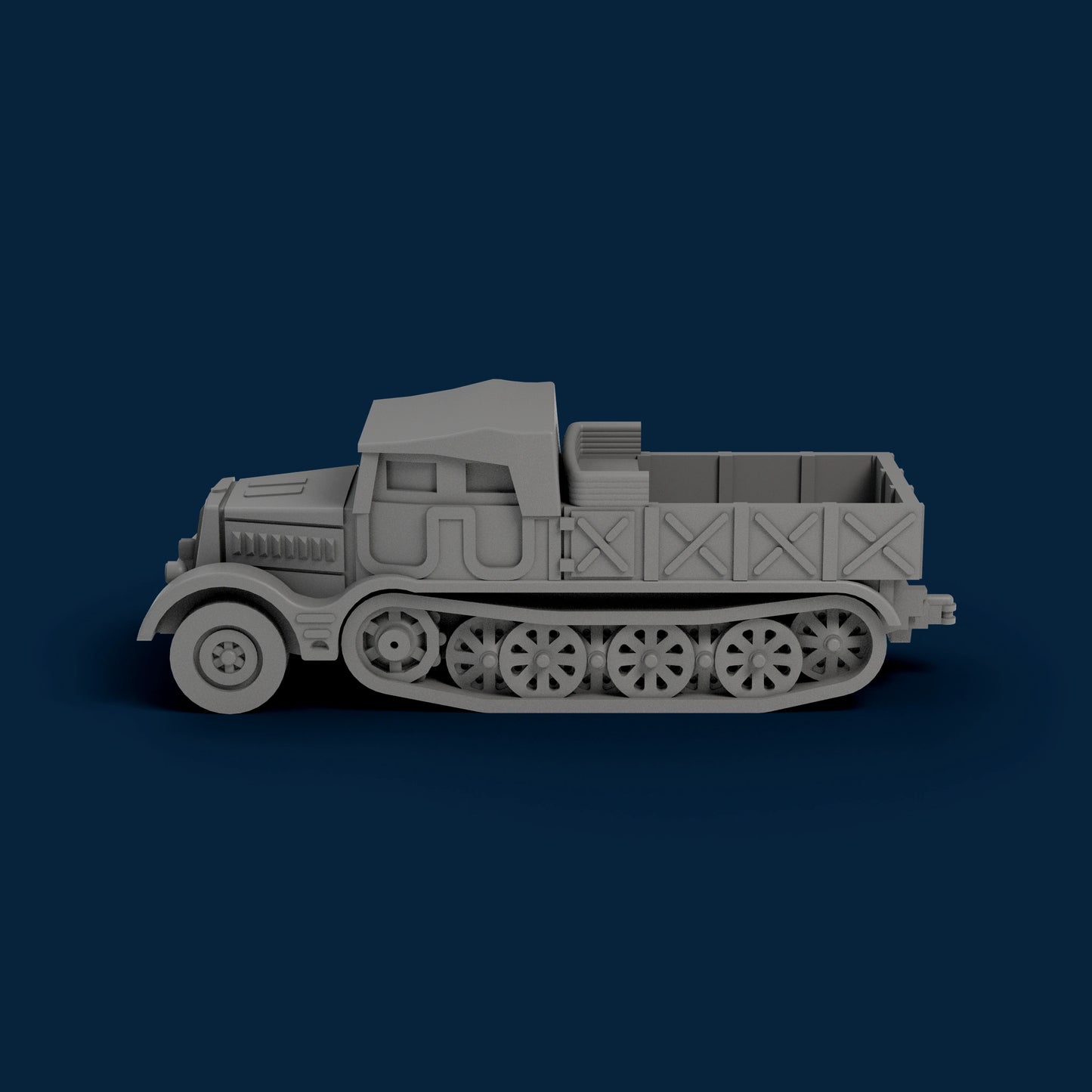 Sd.Kfz. 9 Closed Sides Open Top Miniature
