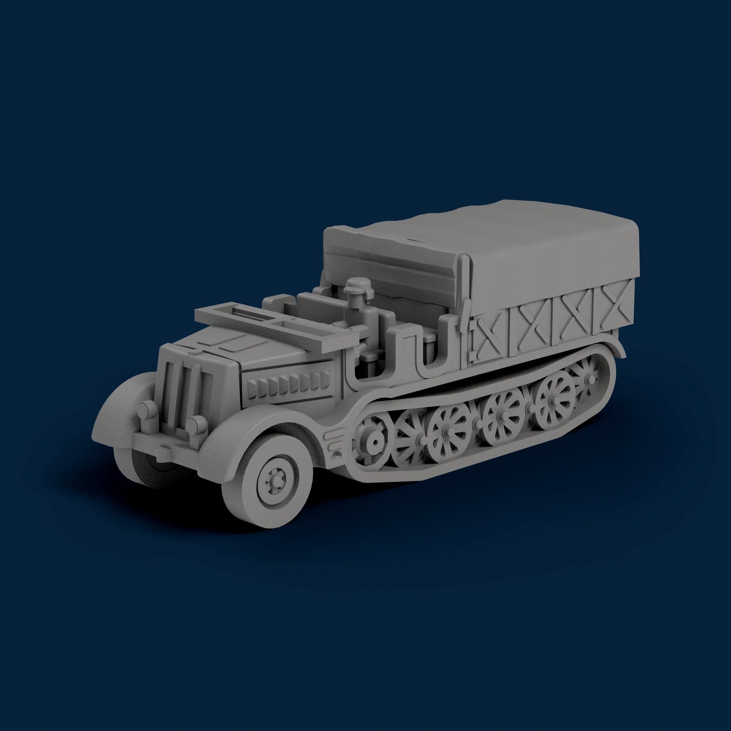 Sd.Kfz. 9 Open Front Closed Back Miniature